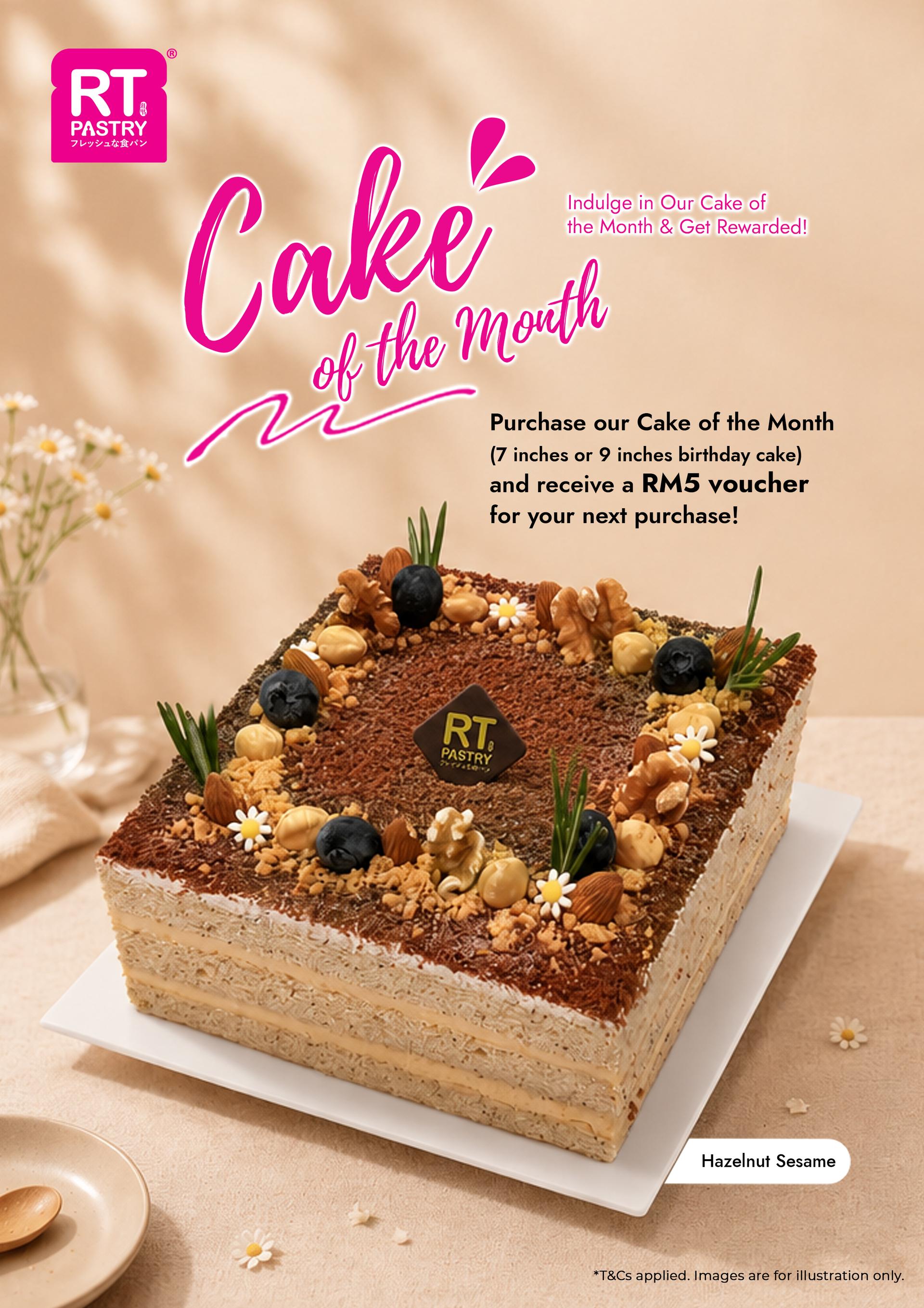 Cake of the month (July) - Hazelnut Sesame